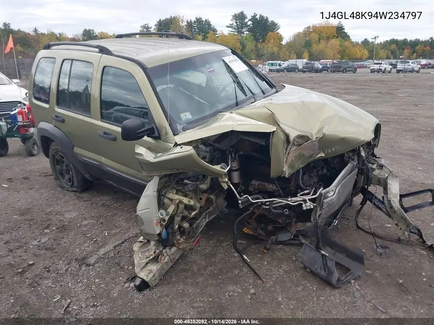 JEEP LIBERTY (NORTH AMERICA) 2004, VIN 1J4GL48K94W234797