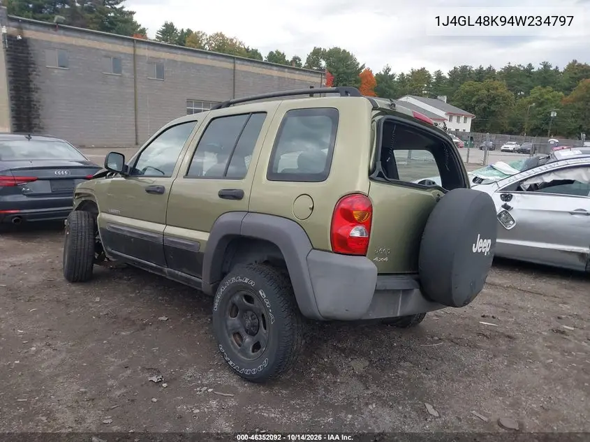 2004 JEEP LIBERTY (NORTH AMERICA) VIN 1J4GL48K94W234797 — фото 3