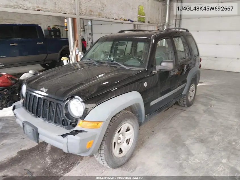 2005 JEEP LIBERTY (NORTH AMERICA) VIN 1J4GL48K45W692667 — фото 2