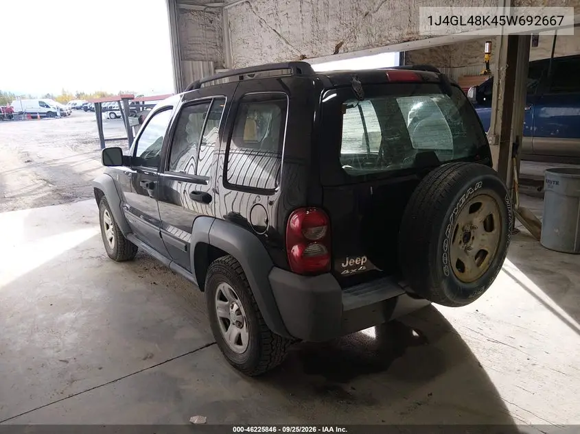 2005 JEEP LIBERTY (NORTH AMERICA) VIN 1J4GL48K45W692667 — фото 3
