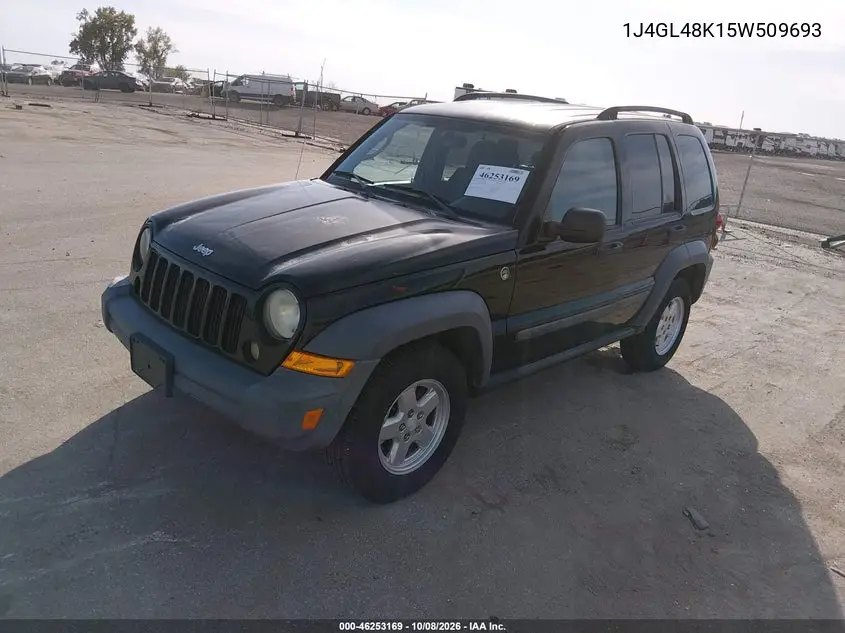 2005 JEEP LIBERTY (NORTH AMERICA) VIN 1J4GL48K15W509693 — фото 2