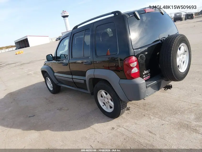 2005 JEEP LIBERTY (NORTH AMERICA) VIN 1J4GL48K15W509693 — фото 3