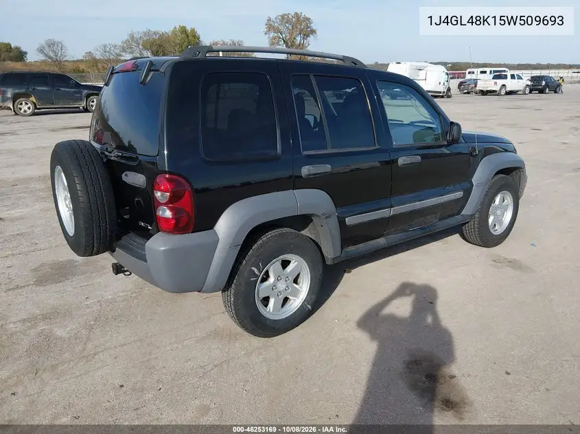 2005 JEEP LIBERTY (NORTH AMERICA) VIN 1J4GL48K15W509693 — фото 4