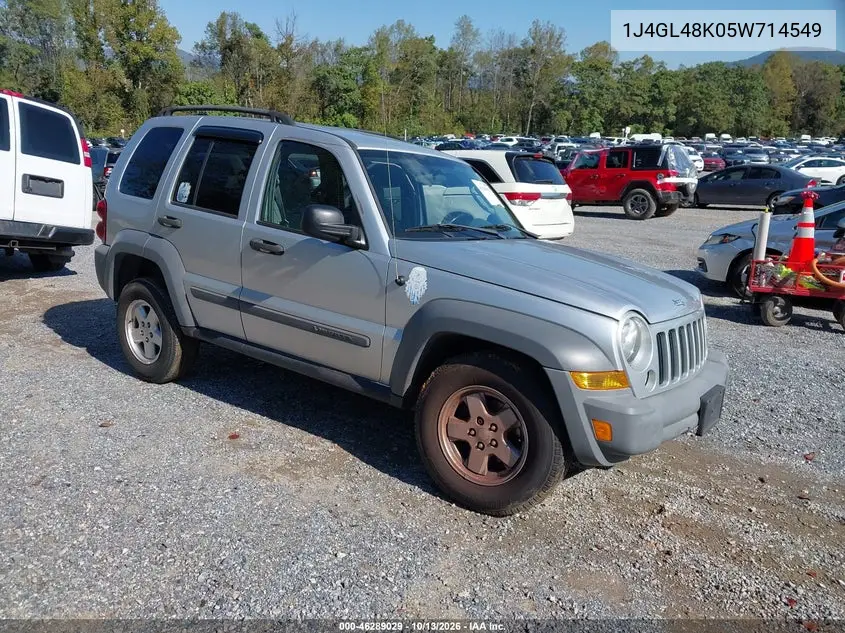 JEEP LIBERTY (NORTH AMERICA) 2005, VIN 1J4GL48K05W714549