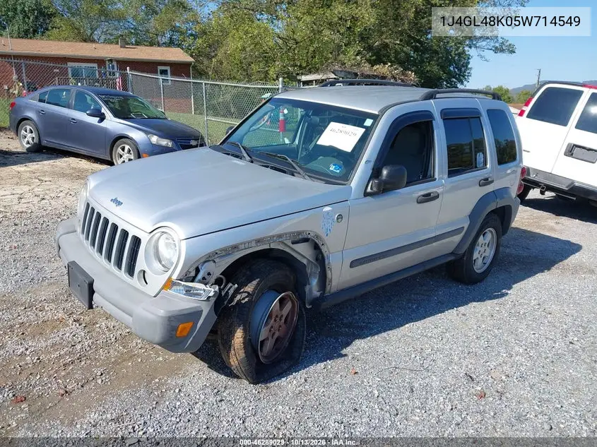 2005 JEEP LIBERTY (NORTH AMERICA) VIN 1J4GL48K05W714549 — фото 2