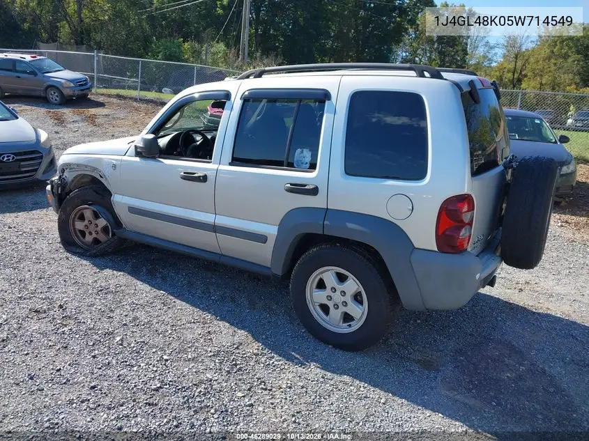 2005 JEEP LIBERTY (NORTH AMERICA) VIN 1J4GL48K05W714549 — фото 3