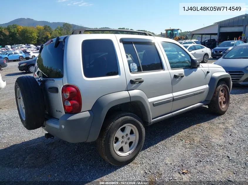 2005 JEEP LIBERTY (NORTH AMERICA) VIN 1J4GL48K05W714549 — фото 4