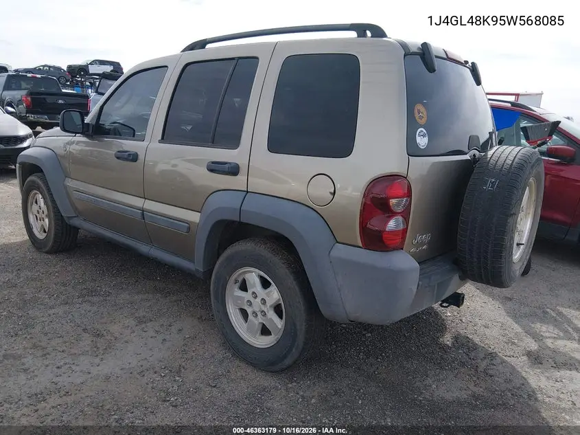 2005 JEEP LIBERTY (NORTH AMERICA) VIN 1J4GL48K95W568085 — фото 3