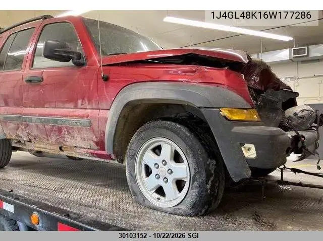 JEEP LIBERTY (NORTH AMERICA) 2006, VIN 1J4GL48K16W177286