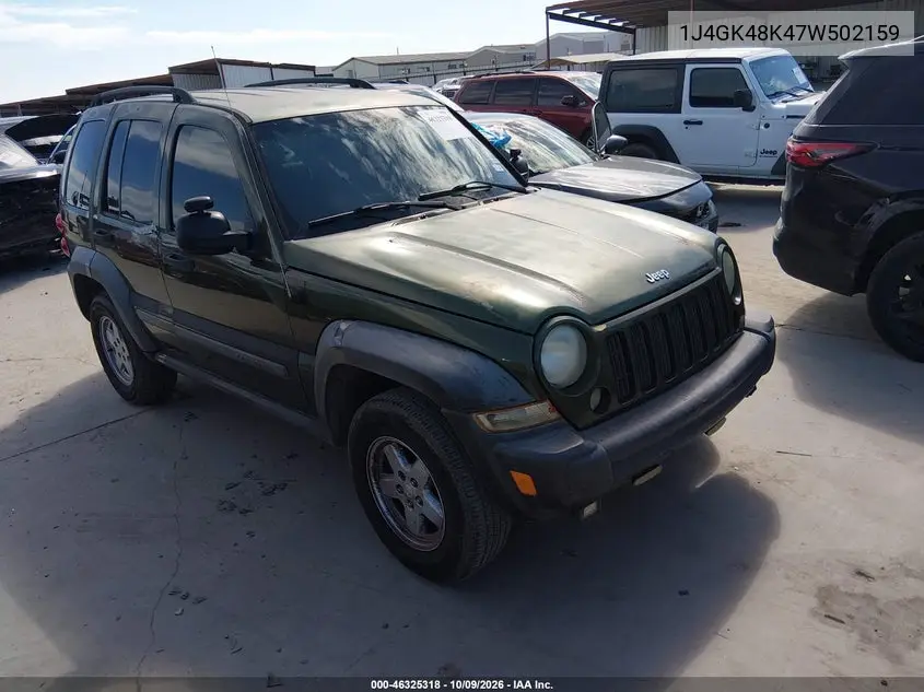 JEEP LIBERTY (NORTH AMERICA) 2007, VIN 1J4GK48K47W502159