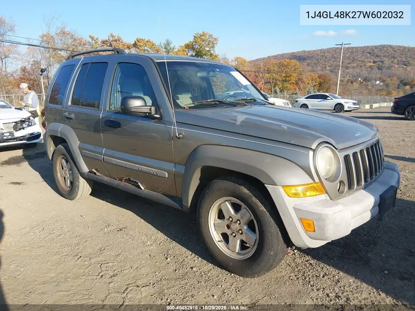 JEEP LIBERTY (NORTH AMERICA) 2007, VIN 1J4GL48K27W602032