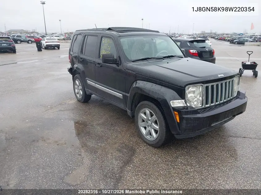 JEEP LIBERTY (NORTH AMERICA) 2008, VIN 1J8GN58K98W220354