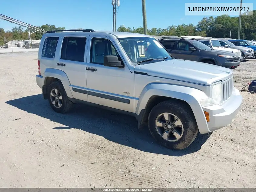 JEEP LIBERTY (NORTH AMERICA) 2008, VIN 1J8GN28KX8W268217