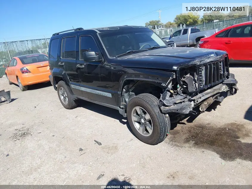JEEP LIBERTY (NORTH AMERICA) 2008, VIN 1J8GP28K28W110481