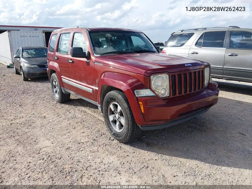 JEEP LIBERTY (NORTH AMERICA) 2008, VIN 1J8GP28K28W262423