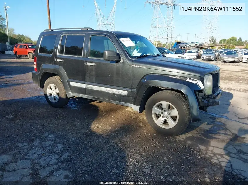 JEEP LIBERTY (NORTH AMERICA) 2010, VIN 1J4PN2GK6AW111552