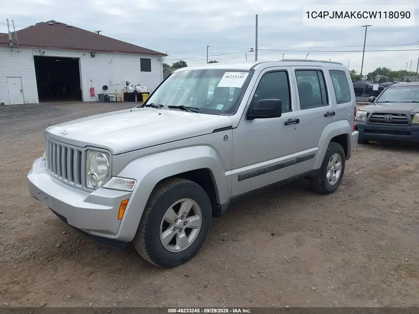 2012 JEEP LIBERTY (NORTH AMERICA) VIN 1C4PJMAK6CW118090 — фото 2