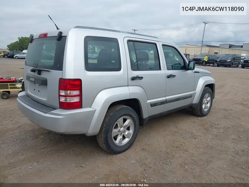 2012 JEEP LIBERTY (NORTH AMERICA) VIN 1C4PJMAK6CW118090 — фото 4
