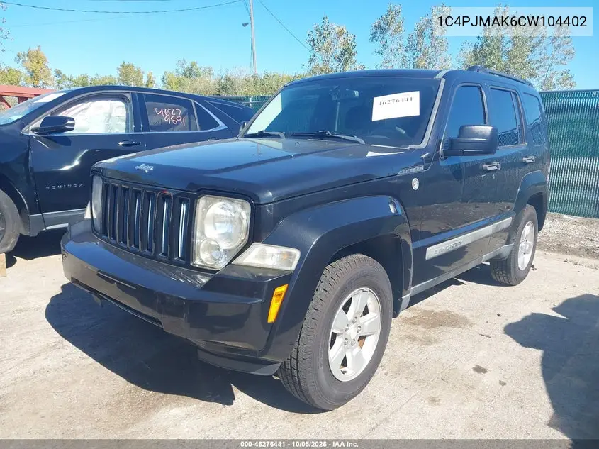 2012 JEEP LIBERTY (NORTH AMERICA) VIN 1C4PJMAK6CW104402 — фото 2