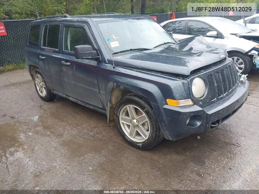 JEEP LIBERTY (PATRIOT) 2008, VIN 1J8FF28W48D512029