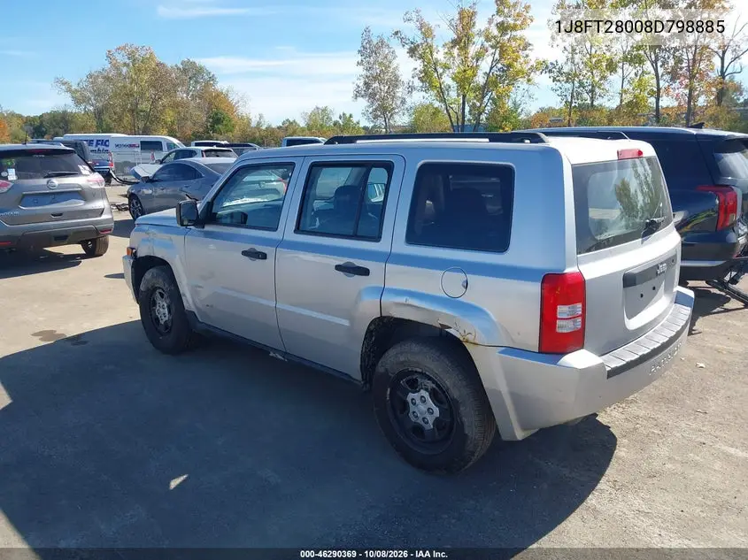 2008 JEEP LIBERTY (PATRIOT) VIN 1J8FT28008D798885 — фото 3