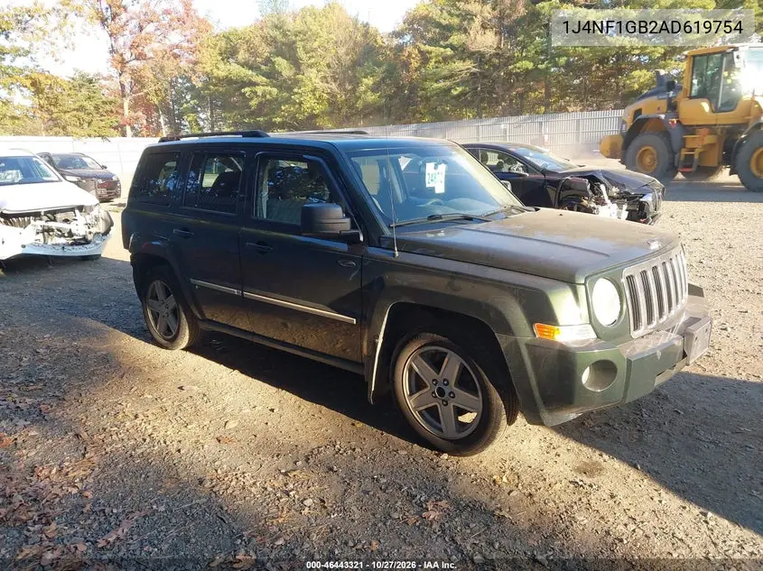 JEEP LIBERTY (PATRIOT) 2010, VIN 1J4NF1GB2AD619754