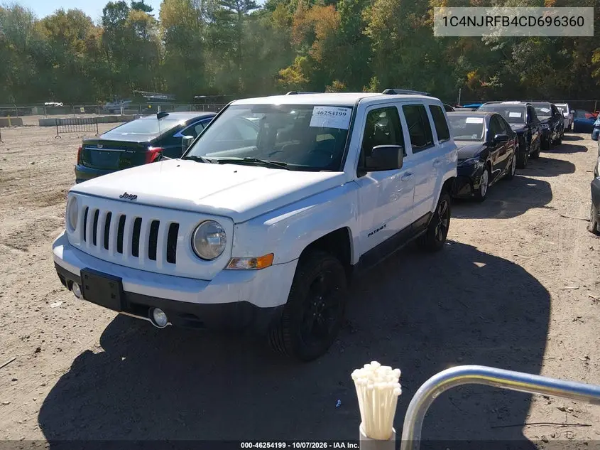 2012 JEEP LIBERTY (PATRIOT) VIN 1C4NJRFB4CD696360 — фото 2