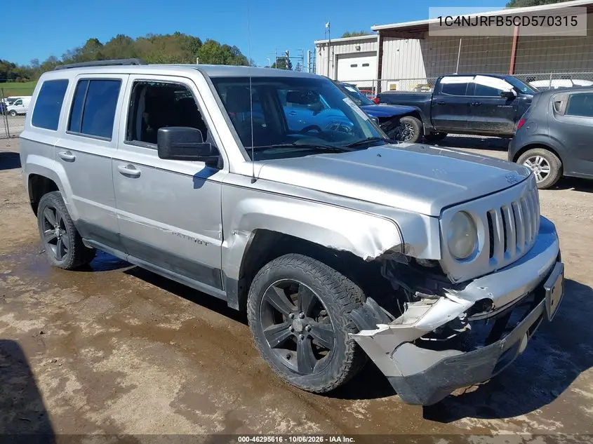 JEEP LIBERTY (PATRIOT) 2012, VIN 1C4NJRFB5CD570315