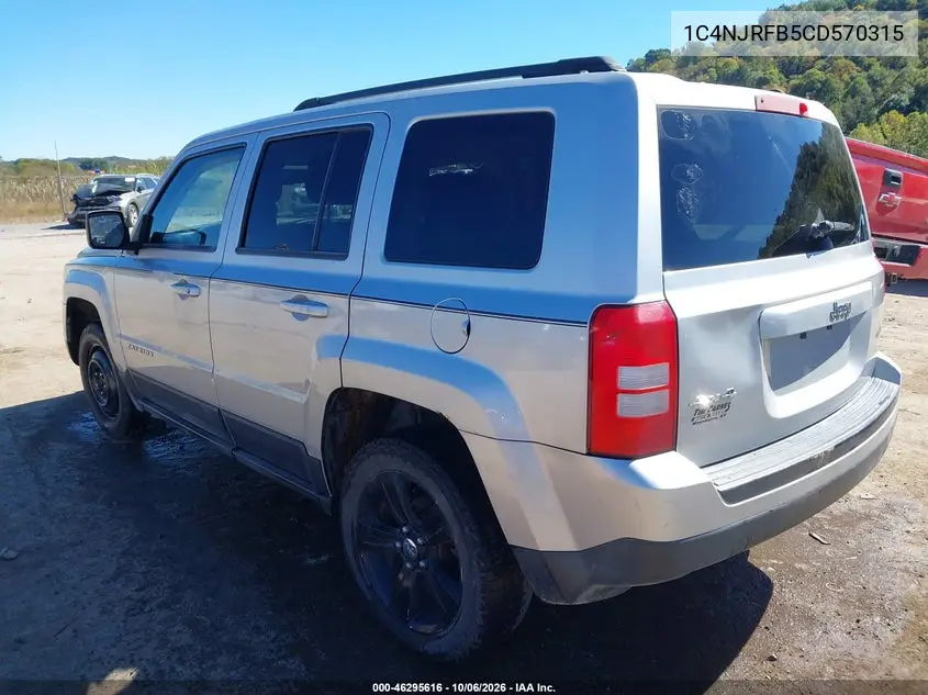 2012 JEEP LIBERTY (PATRIOT) VIN 1C4NJRFB5CD570315 — фото 3