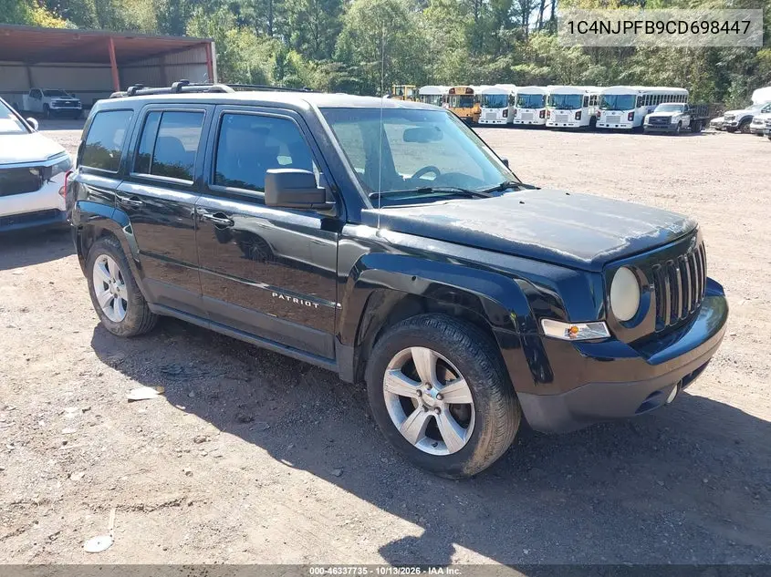 JEEP LIBERTY (PATRIOT) 2012, VIN 1C4NJPFB9CD698447