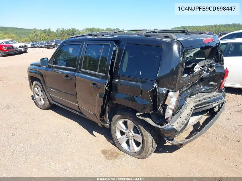 2012 JEEP LIBERTY (PATRIOT) VIN 1C4NJPFB9CD698447 — фото 3