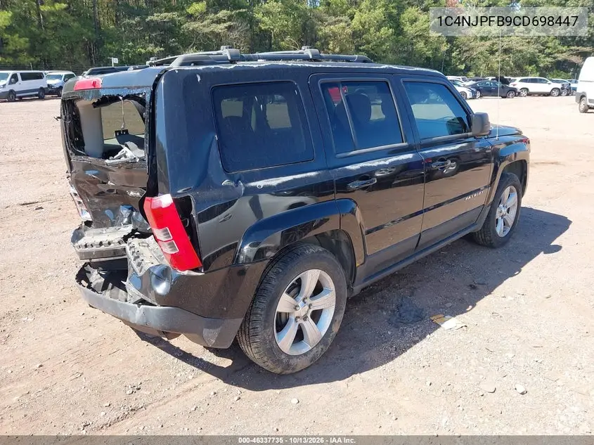 2012 JEEP LIBERTY (PATRIOT) VIN 1C4NJPFB9CD698447 — фото 4