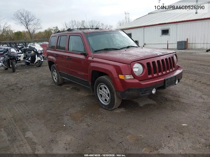 JEEP LIBERTY (PATRIOT) 2012, VIN 1C4NJPBA6CD526390
