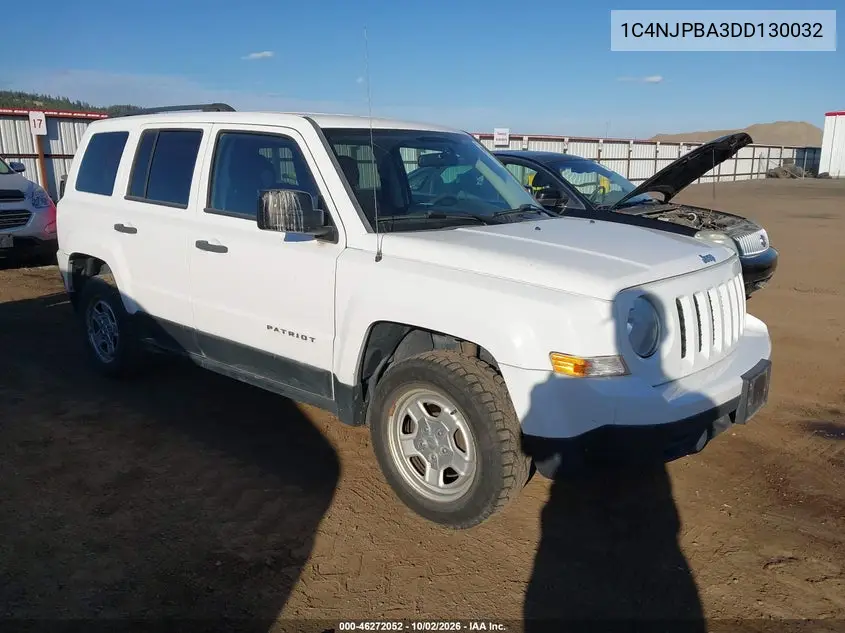 JEEP LIBERTY (PATRIOT) 2013, VIN 1C4NJPBA3DD130032