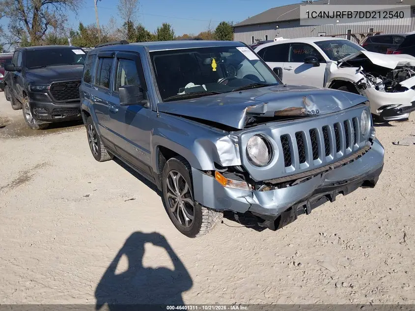 JEEP LIBERTY (PATRIOT) 2013, VIN 1C4NJRFB7DD212540