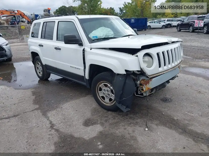 JEEP LIBERTY (PATRIOT) 2014, VIN 1C4NJRBB8ED683958