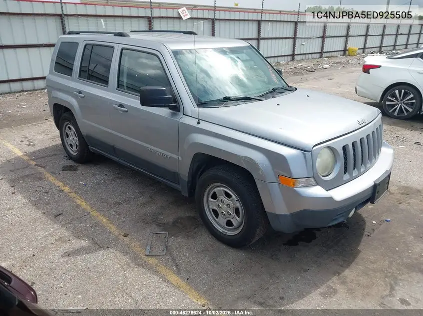 JEEP LIBERTY (PATRIOT) 2014, VIN 1C4NJPBA5ED925505