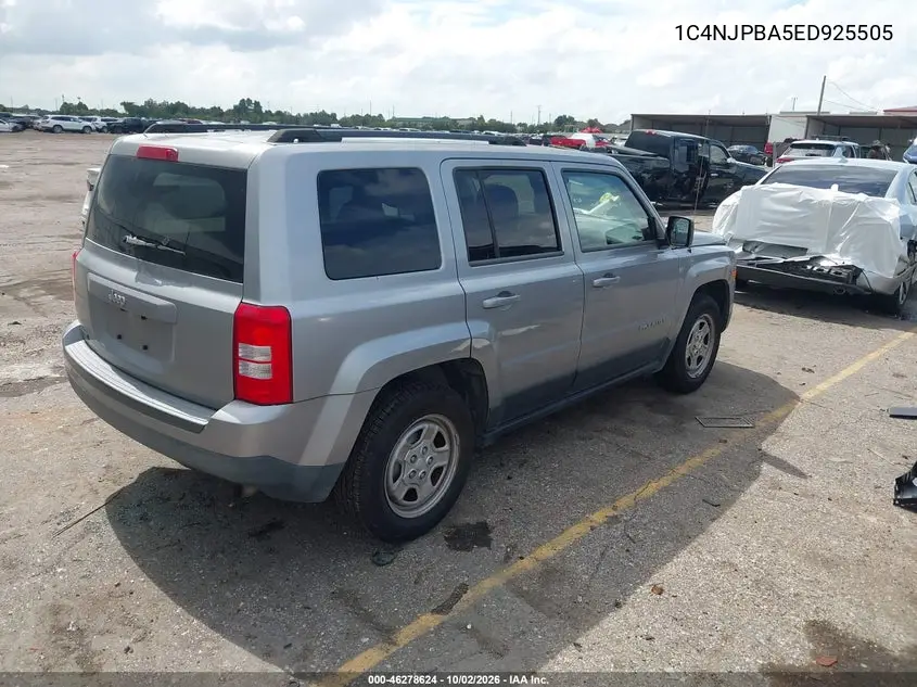 2014 JEEP LIBERTY (PATRIOT) VIN 1C4NJPBA5ED925505 — фото 4