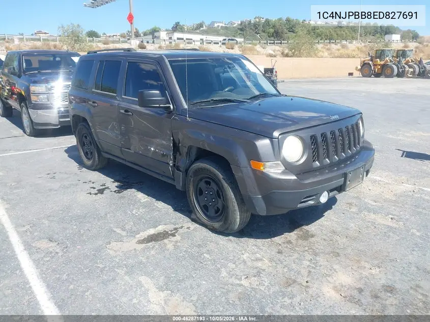 JEEP LIBERTY (PATRIOT) 2014, VIN 1C4NJPBB8ED827691
