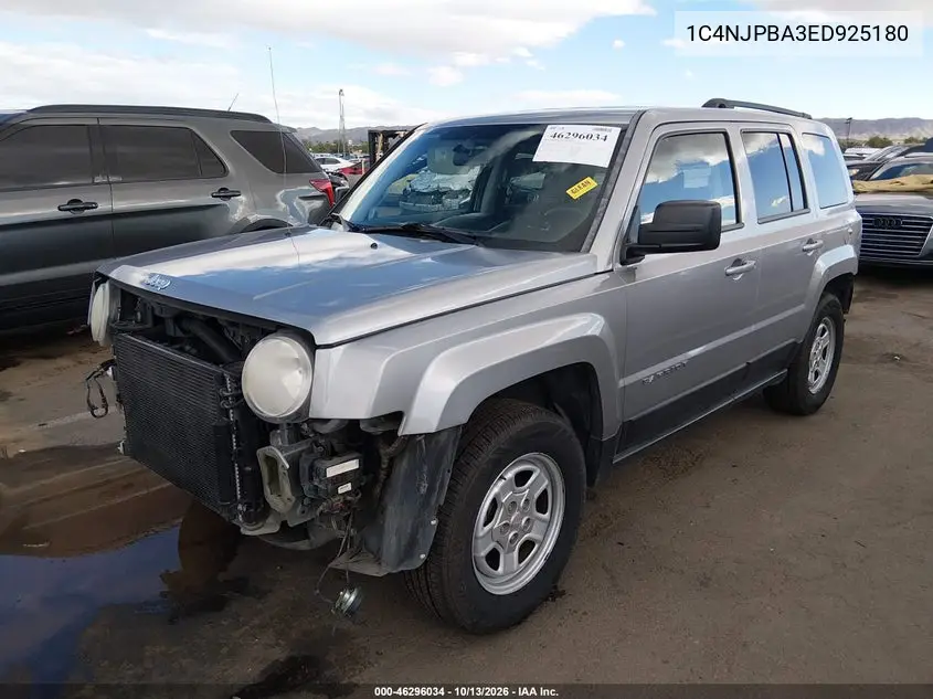 2014 JEEP LIBERTY (PATRIOT) VIN 1C4NJPBA3ED925180 — фото 2