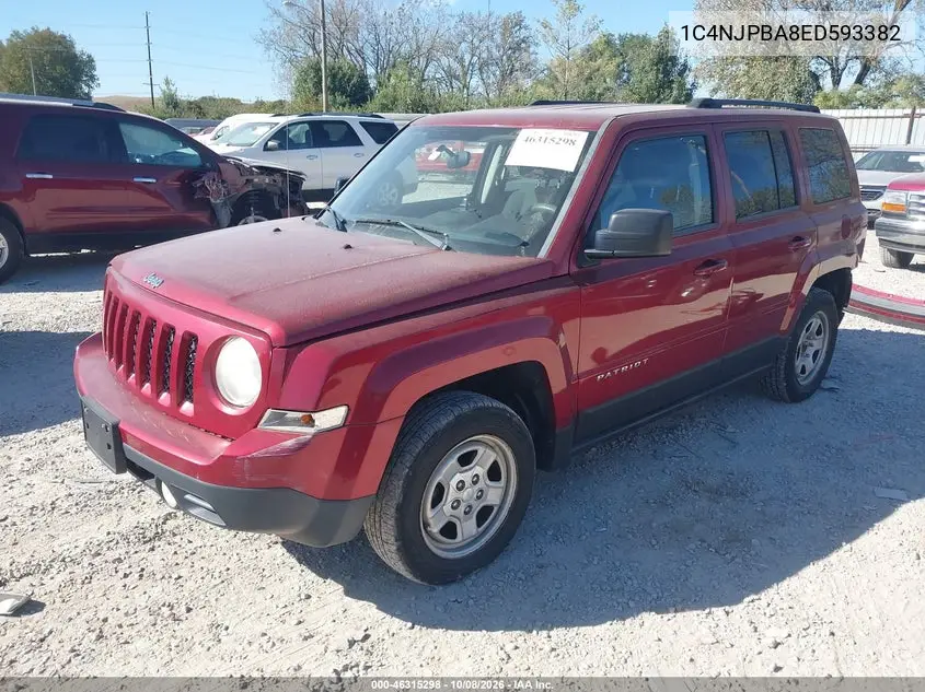 2014 JEEP LIBERTY (PATRIOT) VIN 1C4NJPBA8ED593382 — фото 2