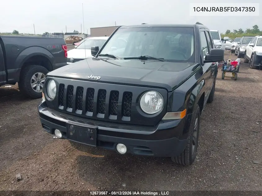 2015 JEEP LIBERTY (PATRIOT) VIN 1C4NJRAB5FD347350 — фото 2