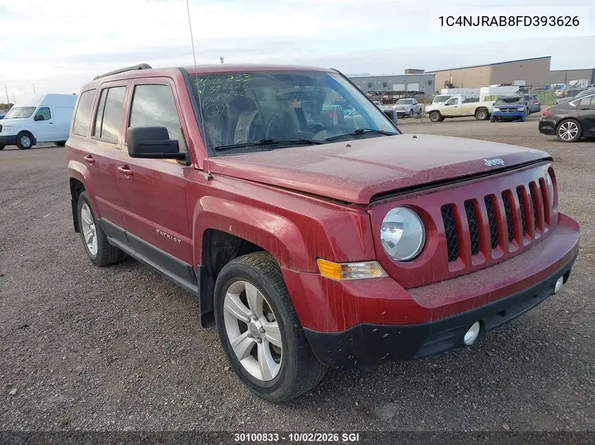 JEEP LIBERTY (PATRIOT) 2015, VIN 1C4NJRAB8FD393626
