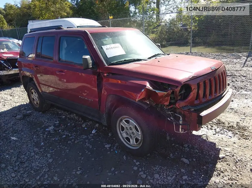 JEEP LIBERTY (PATRIOT) 2015, VIN 1C4NJRBB9FD408777