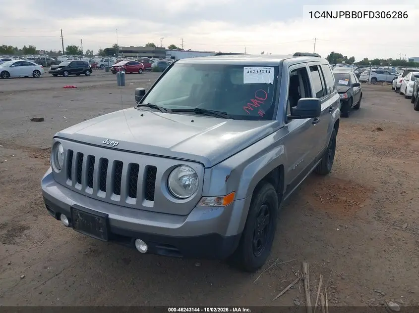 2015 JEEP LIBERTY (PATRIOT) VIN 1C4NJPBB0FD306286 — фото 2