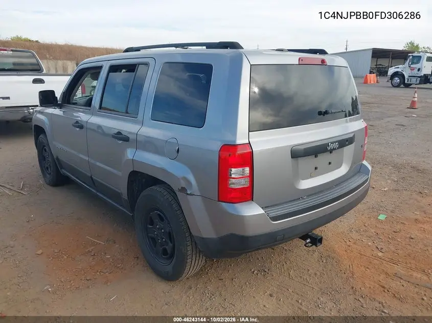 2015 JEEP LIBERTY (PATRIOT) VIN 1C4NJPBB0FD306286 — фото 3