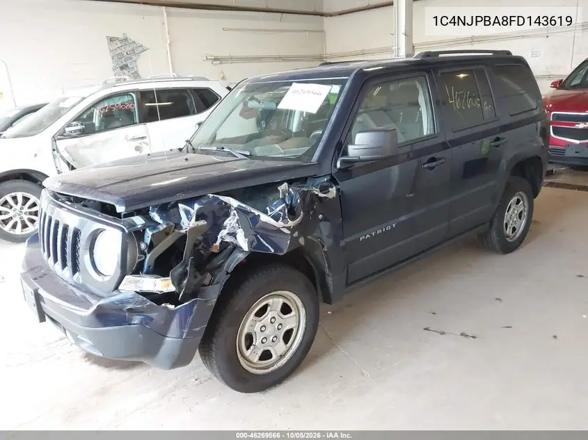 2015 JEEP LIBERTY (PATRIOT) VIN 1C4NJPBA8FD143619 — фото 2