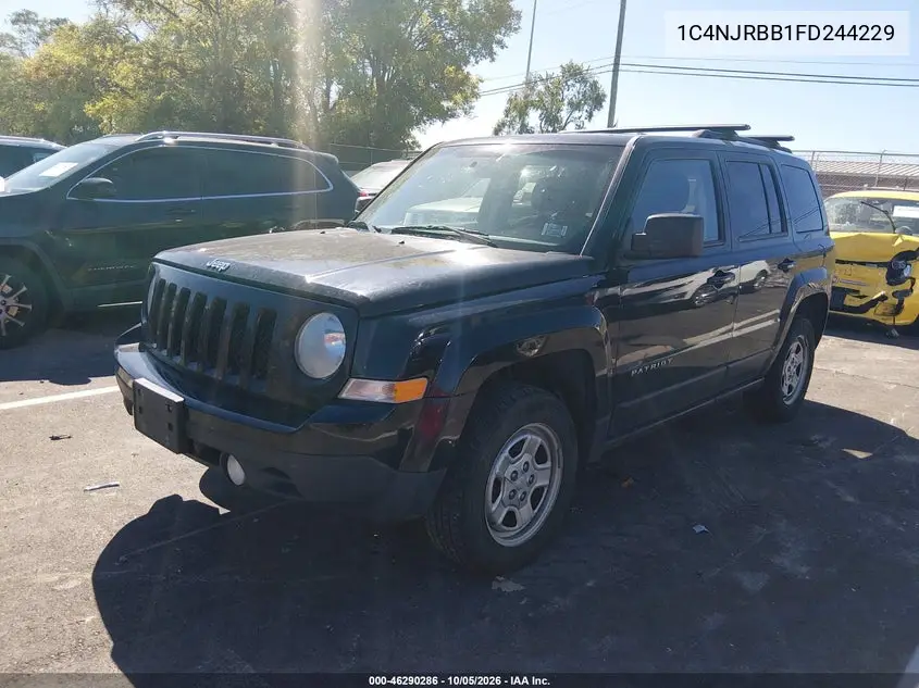 2015 JEEP LIBERTY (PATRIOT) VIN 1C4NJRBB1FD244229 — фото 2