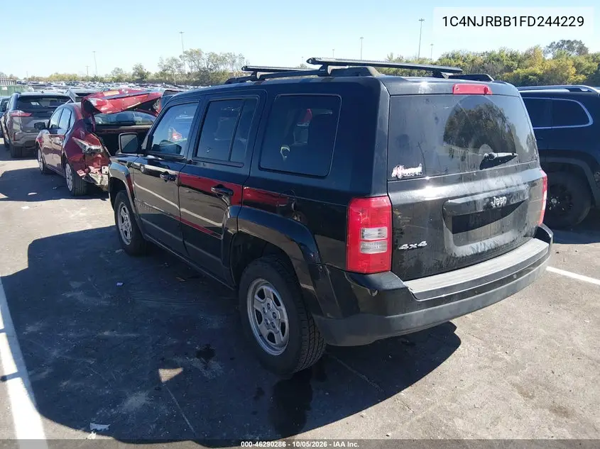2015 JEEP LIBERTY (PATRIOT) VIN 1C4NJRBB1FD244229 — фото 3