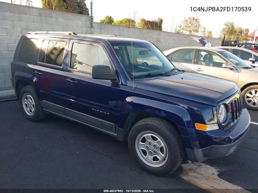 JEEP LIBERTY (PATRIOT) 2015, VIN 1C4NJPBA2FD170539